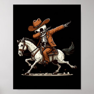 Skeleton Cowboy Halloween Kostüm Kinder Jungen Män Poster