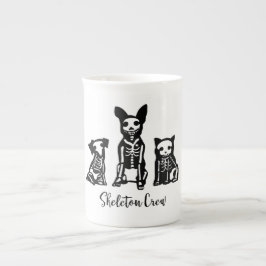 Skeleton Crew-Hunde und Katze Prozellantasse