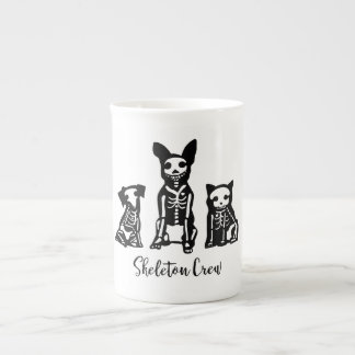 Skeleton Crew-Hunde und Katze Prozellantasse