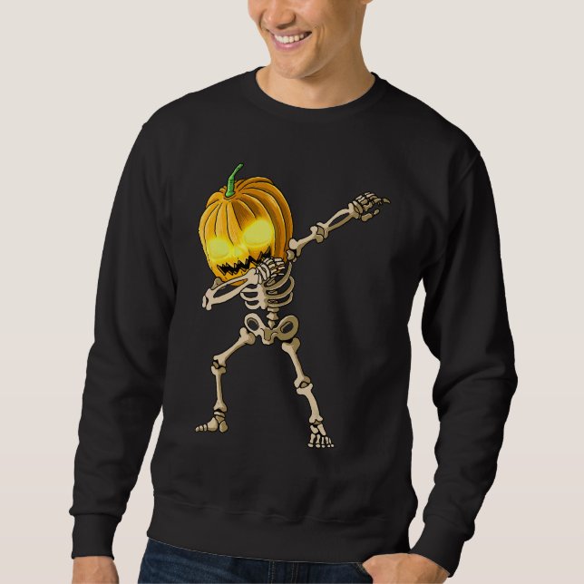 Skeleton Dab Halloween Sweatshirt (Vorderseite)