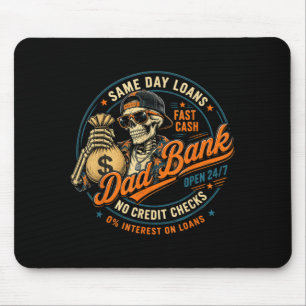 Skeleton Dad Bank 24 7 Blitzkredit Ohne Bonitätspr Mousepad