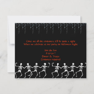 Skeleton Dance Halloween Fête Invitation