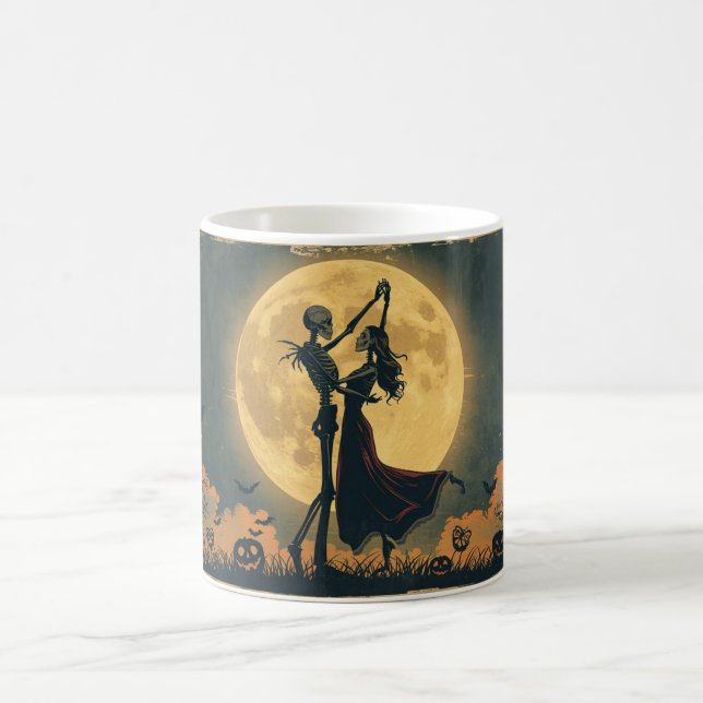 Skeleton Dance Mug | Romantic Halloween Moon Cup (Centre)