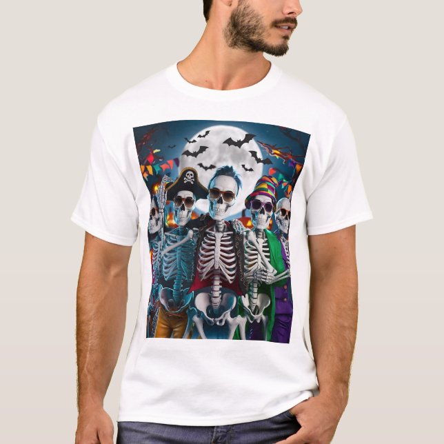 Skeleton-Dance-Off-Halloween-T - Shirt (Vorderseite)
