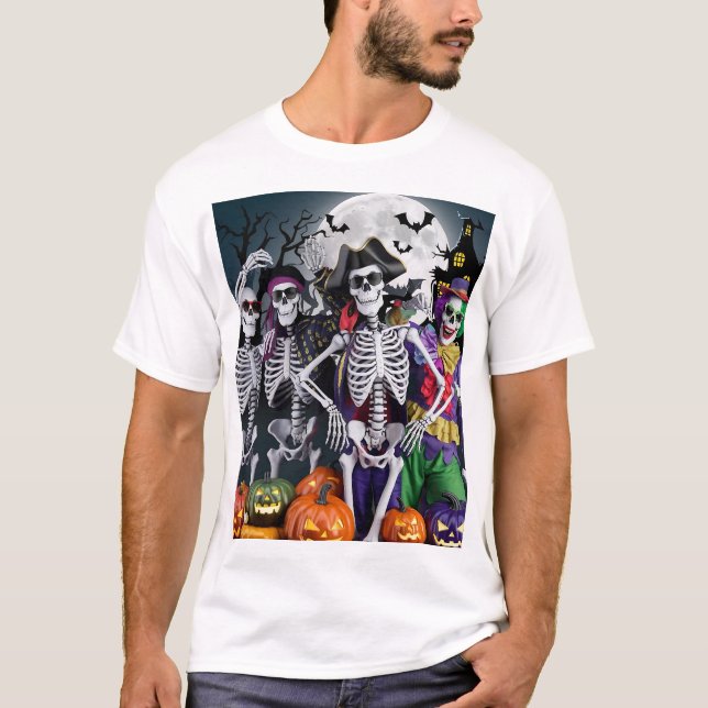 Skeleton-Dance-Off-Halloween-T - Shirt (Vorderseite)