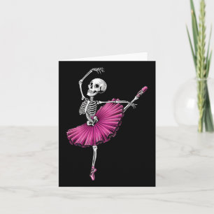 Skeleton Dancing Ballet Liebhaber Spooky Halloween Karte