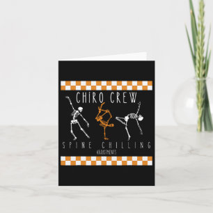 Skeleton Dancing Chiro Crew Chiropraktor Halloween Karte