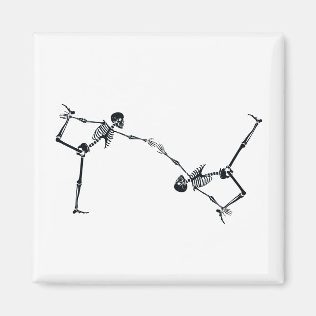 Skeleton Dancing Halloween Magnet (Vorne)