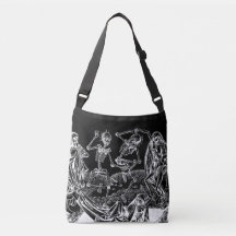 Skeleton Danse Macabre Sac fourre-tout noir