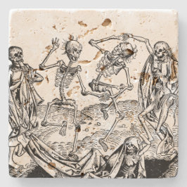 Skeleton Danse makaberer SteinUntersetzer