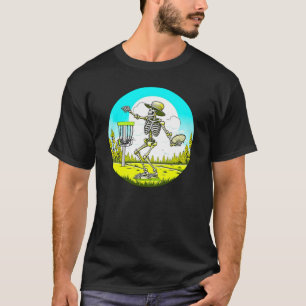 Skeleton Disk Golfing T-Shirt