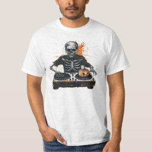 Skeleton DJ Halloween Party T-Shirt - Rave Éffraya
