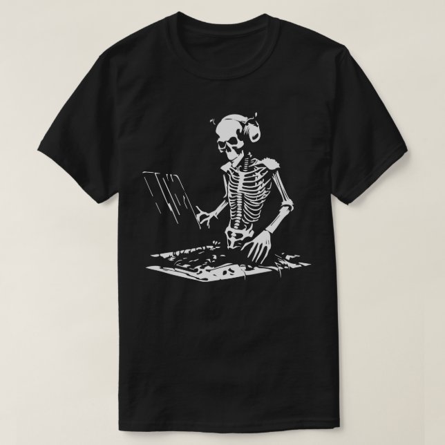 Skeleton DJ T-Shirt (Design vorne)
