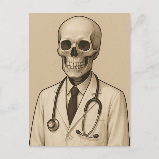 Skeleton Doctor Postkarte (Vorderseite)