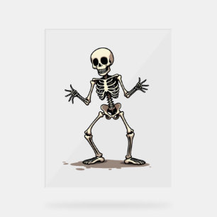Skeleton Doing the Dab - Funny Halloween Dance Shi Acrylschild