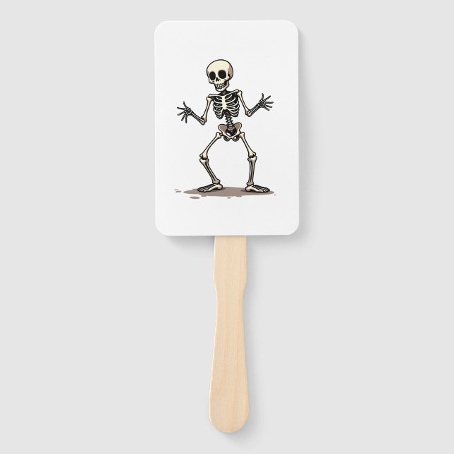 Skeleton Doing the Dab � Funny Halloween Dance Shi Fächer (Vorderseite)