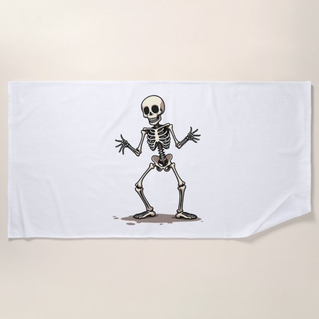 Skeleton Doing the Dab - Funny Halloween Dance Shi Strandtuch (Vorderseite)
