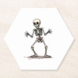 Skeleton Doing the Dab - Funny Halloween Dance Shi Untersetzer