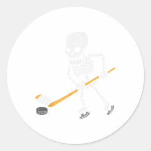 Skeleton Eishockey Halloween Kostüm Spor Men Boy Runder Aufkleber