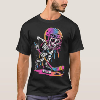 Skeleton-Eishockey-Tropf-Jugend-Jungen-Tropfend T-Shirt