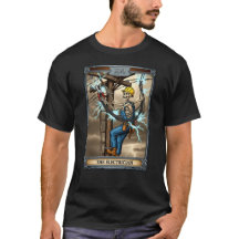 Skeleton Electrician Tarot Card Sonniges Halloween