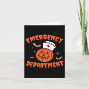 Skeleton Er Nurse Emerse Department Halloween D Karte