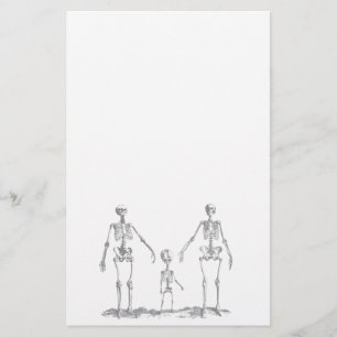 Skeleton Familien-Briefpapier Briefpapier