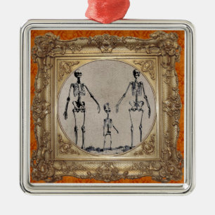 Skeleton Familien-Verzierung Ornament Aus Metall
