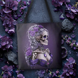 Skeleton Female Cameo Style Portrait Tasche