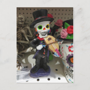 Skeleton Fiddler Postkarte
