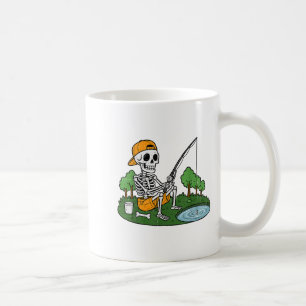 Skeleton Fischen Halloween Soky Fisherman Fish Men Kaffeetasse