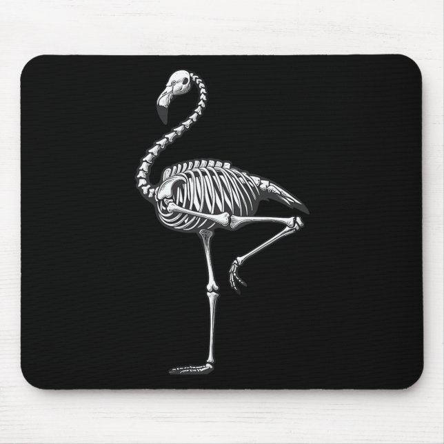 Skeleton Flamingo Halloween Mousepad (Vorne)