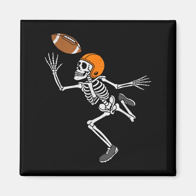 Skeleton Football Halloween Costume Mens Boys Teen Magnet (Vorne)