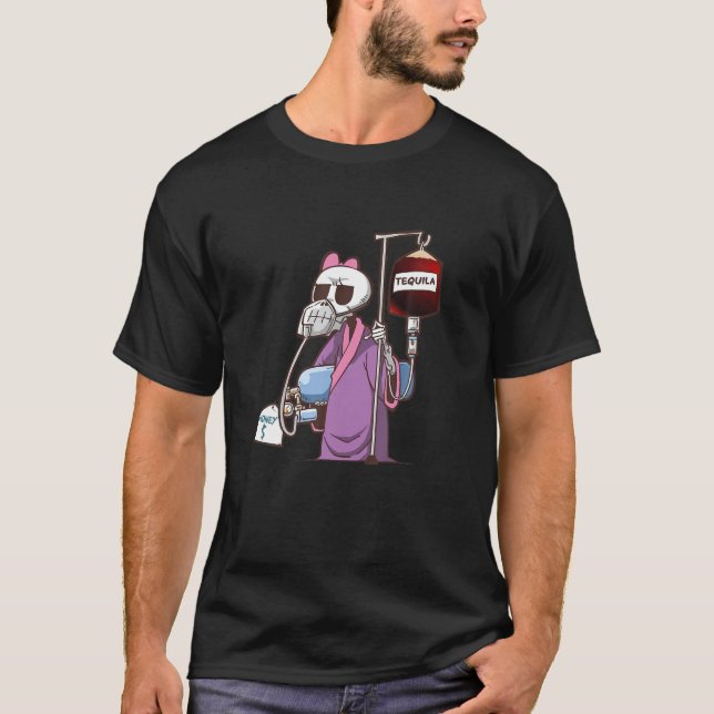 Skeleton Funny Skeleton Money Kaffee T-Shirt (Vorderseite)