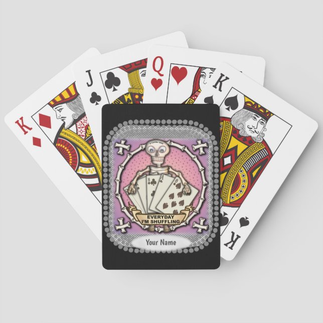 Skeleton Gambler Poker Spielkarten (Rückseite)