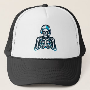 Skeleton Gamer Skull - Gaming Headset Controller D Truckerkappe