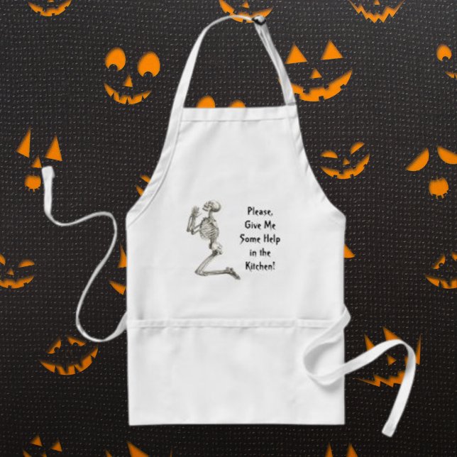 Skeleton Gebet Halloween-Schürze Schürze (Skeleton Praying Halloween Apron)