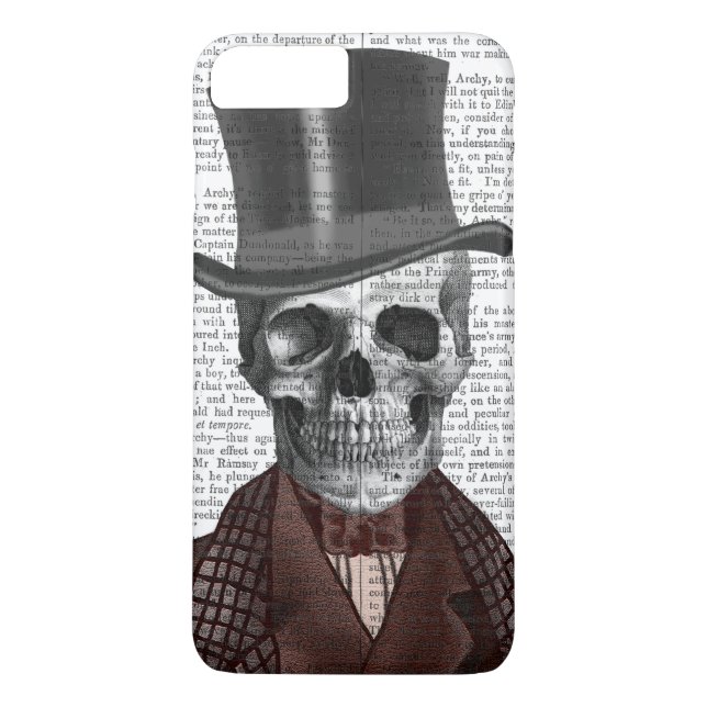 Skeleton Gentleman and Top Hat Case-Mate iPhone Hülle (Rückseite)
