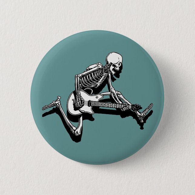Skeleton Gitarrist springen Button (Vorderseite)