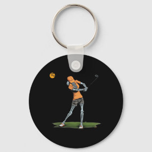 Skeleton Golf Funny Halloween Golfsport Golfe Schlüsselanhänger
