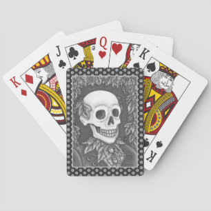 SKELETON, GOTH GENTLEMAN SKULL, DEAD LEAF GESELLSC SPIELKARTEN
