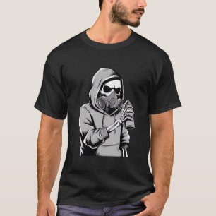 Skeleton Graffiti Artist Cooler Trend T - Shirt