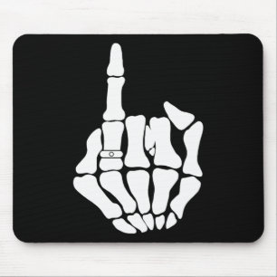 Skeleton Groom Wedding Just Married Spooky Gothic Mousepad