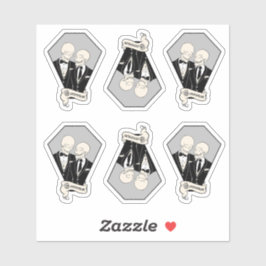 Skeleton Grooms Sticker Set