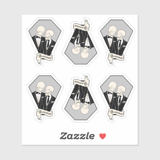 Skeleton Grooms Sticker Set (Blatt)