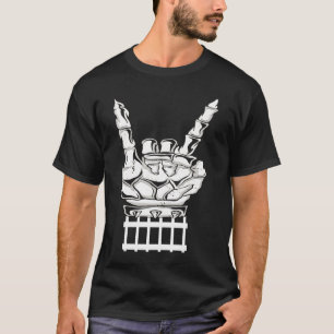 Skeleton Guitar Rock & Roll Skull Gitarrist Music T-Shirt