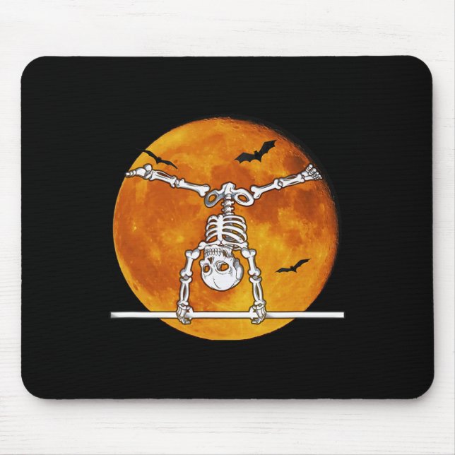 Skeleton Gymnastik Halloween Horizontal R Mousepad (Vorne)