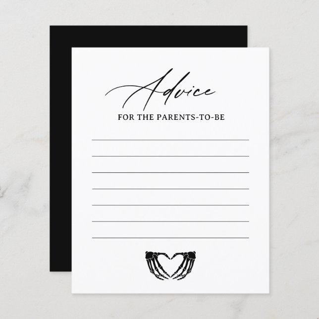 Skeleton Halloween Baby Showcard (Vorne/Hinten)