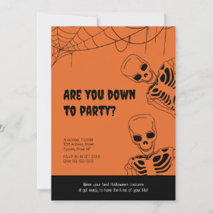 Skeleton Halloween Erwachsene Party Einladung