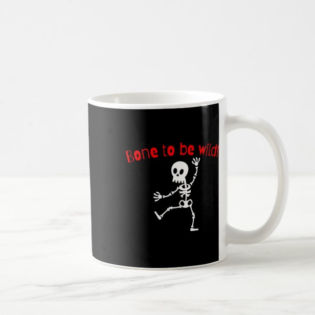 Skeleton Halloween Funny Bone Wild Kaffeetasse (Rechts)